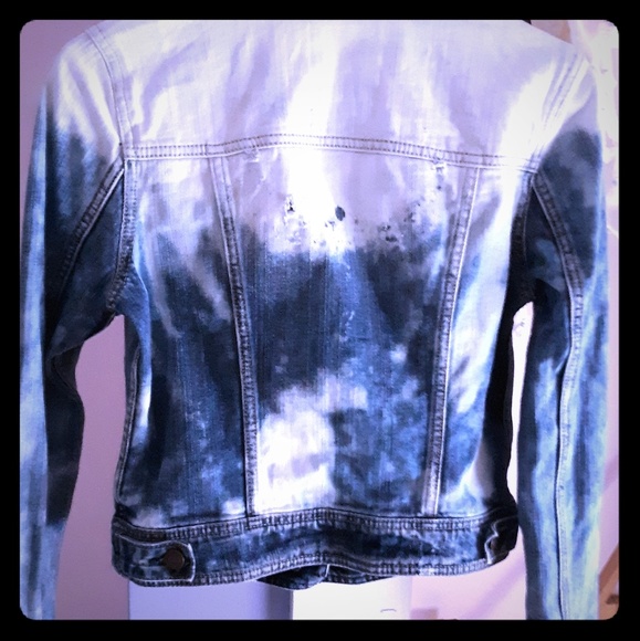 denim ombre bleached jacket - Picture 1 of 5